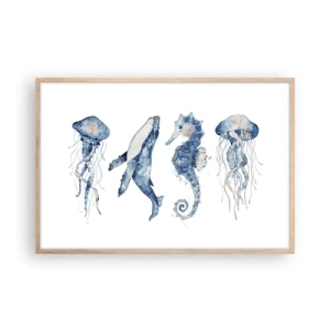 Poster in cornice rovere chiaro - Meraviglie del mare - 91x61 cm