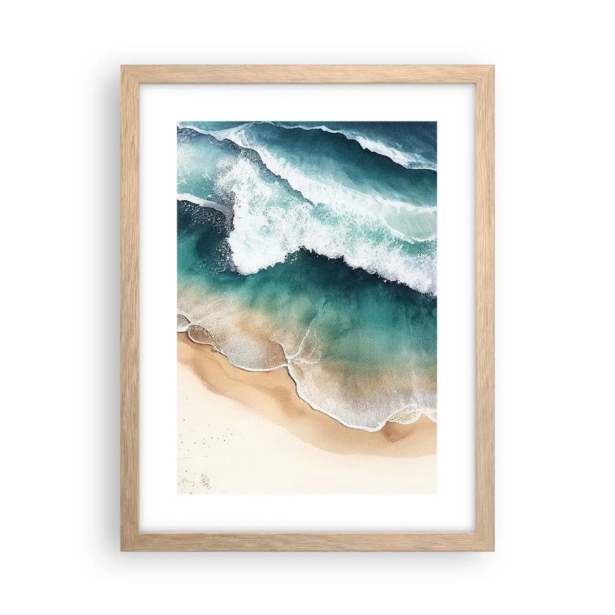 Poster in cornice rovere chiaro - L'eterno incontro - 30x40 cm