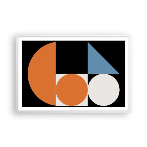 Poster in cornice bianca - Composizione di figure - 91x61 cm