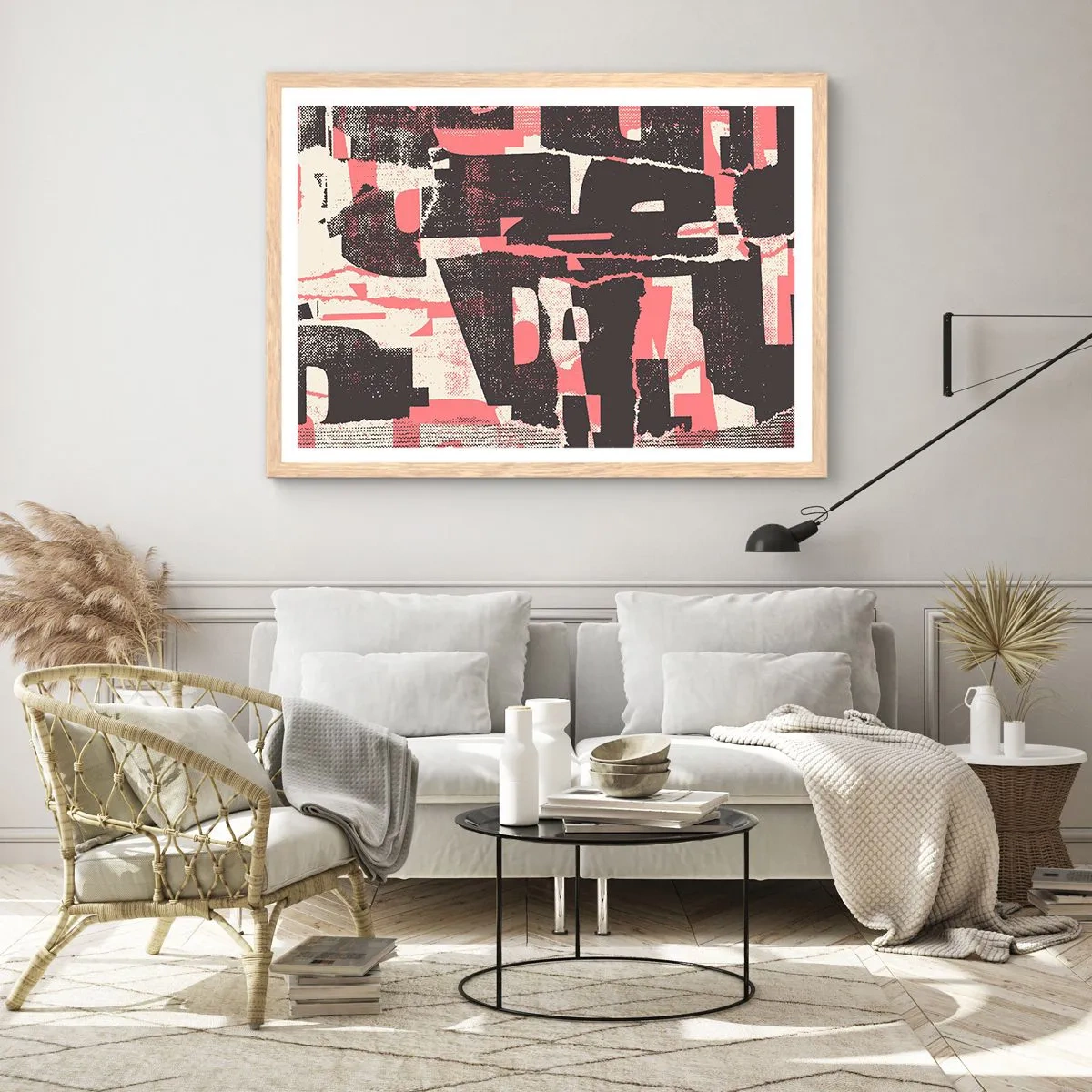 Poster in cornice rovere chiaro - Tutto il rumore - 50x40 cm