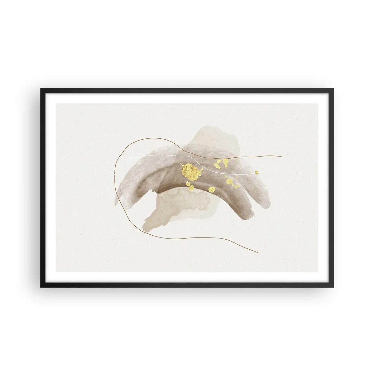 Poster in cornice nera - Incontro nello spazio - 91x61 cm