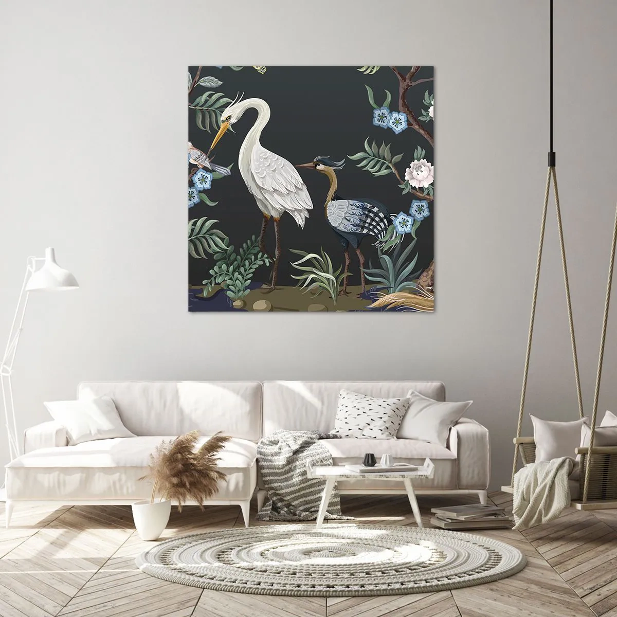 Quadro su tela - Stampe su Tela - La parata degli uccelli - 40x40 cm