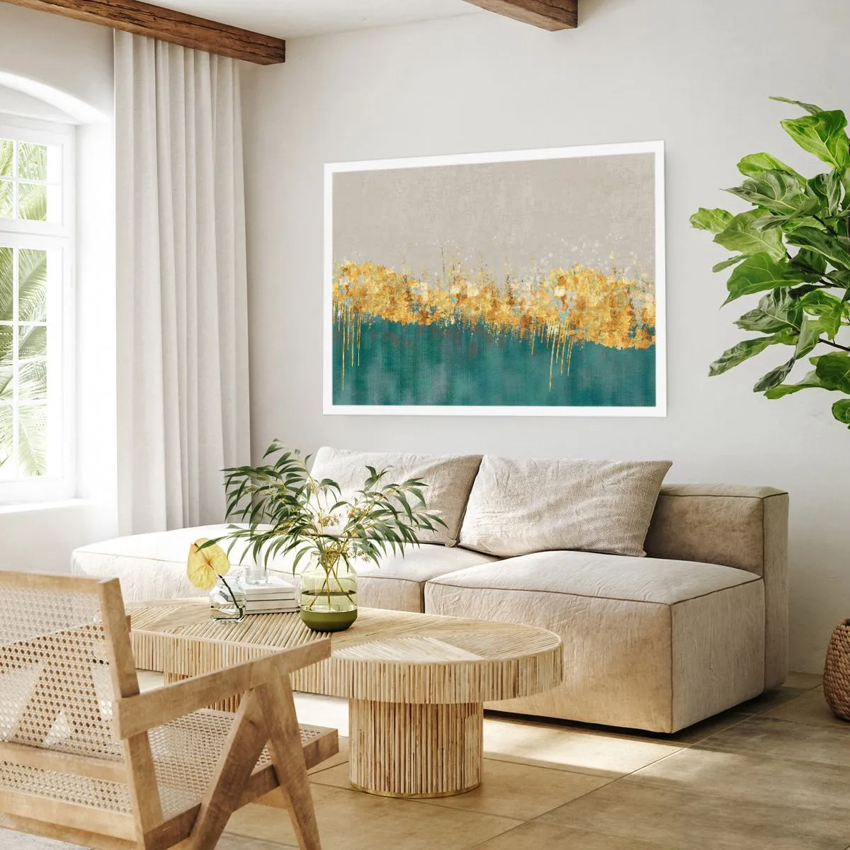 Poster - Confine dorato - 70x50 cm