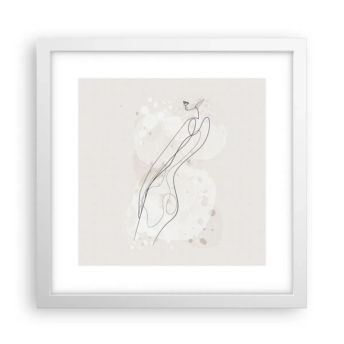 Poster in cornice bianca - Errando con lo sguardo - 30x30 cm