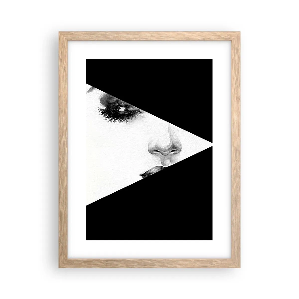 Poster in cornice rovere chiaro - Sempre da scoprire - 30x40 cm
