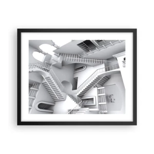 Poster in cornice nera - Il paradosso dello spazio - 50x40 cm