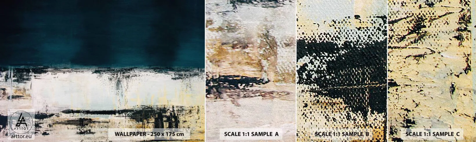 Campione Di Fotomurale Standard Eco - Composizione orizzontale - Astrazione, Pezzo, Pittura - 100x30 cm