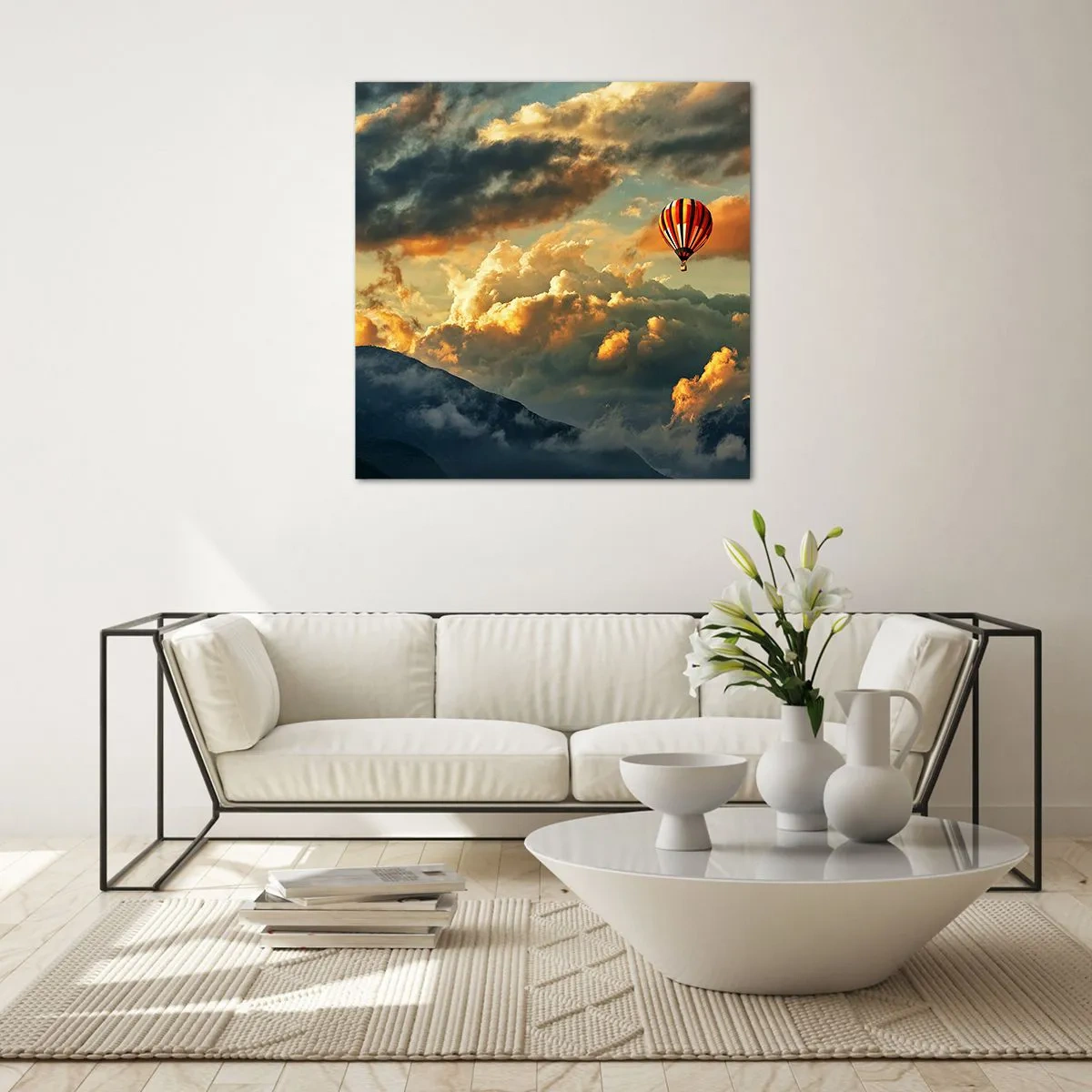 Quadro su vetro - Volo perché voglio - 50x50 cm