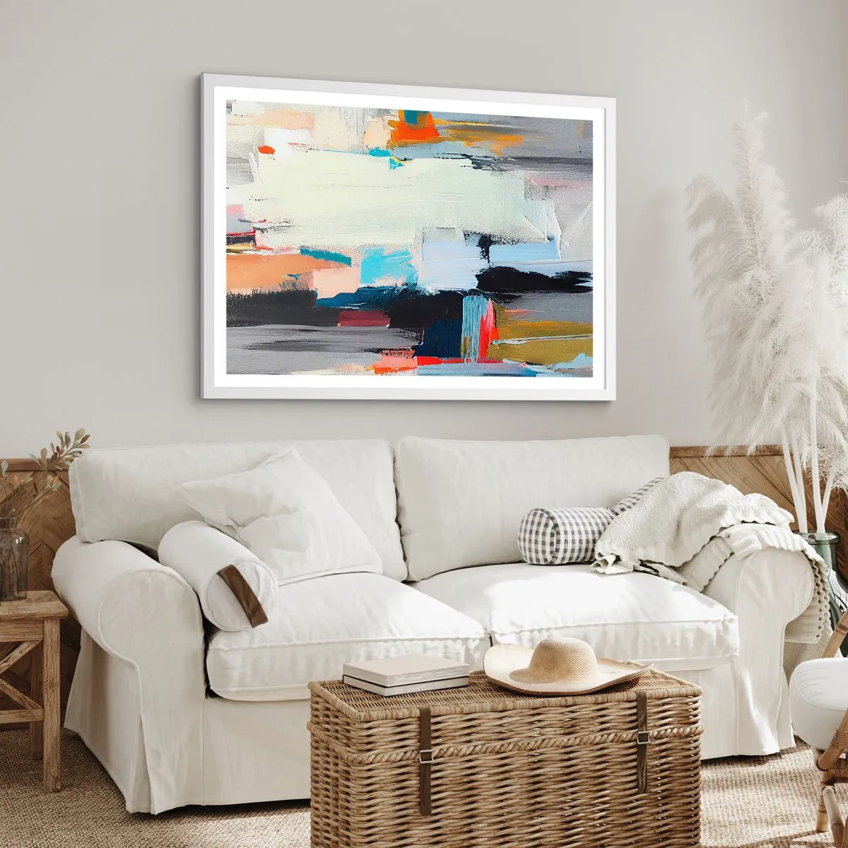 Poster in cornice bianca - C'è una logica? - 50x40 cm