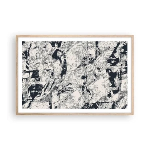 Poster in cornice rovere chiaro - La compenetrazione degli opposti - 91x61 cm