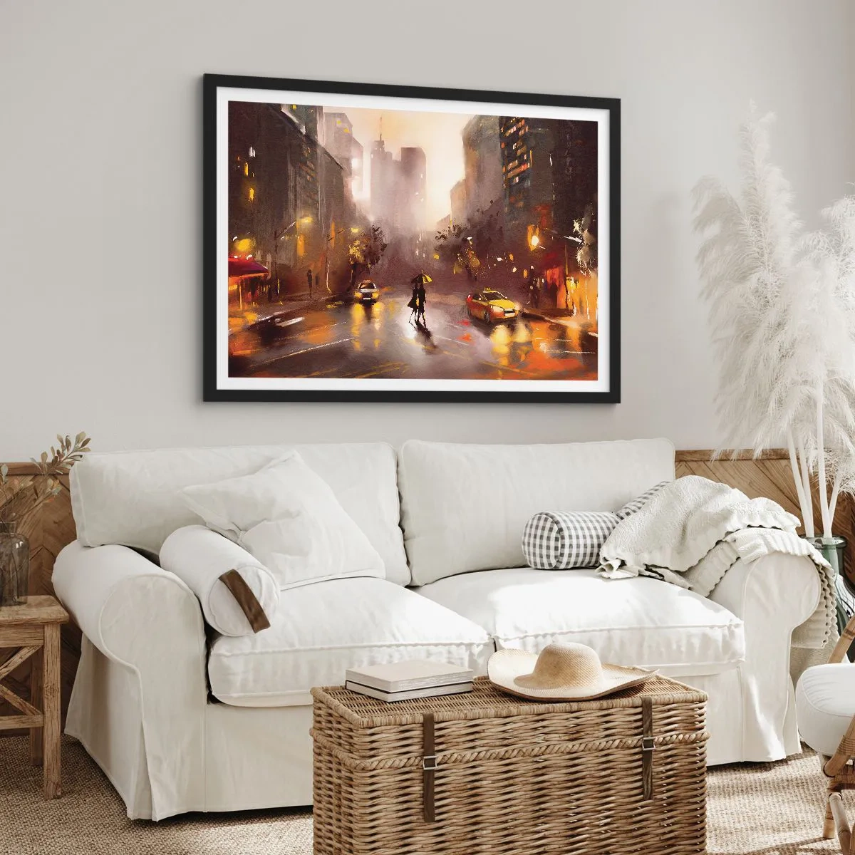 Poster in cornice nera - Nelle luci di New York - 40x30 cm