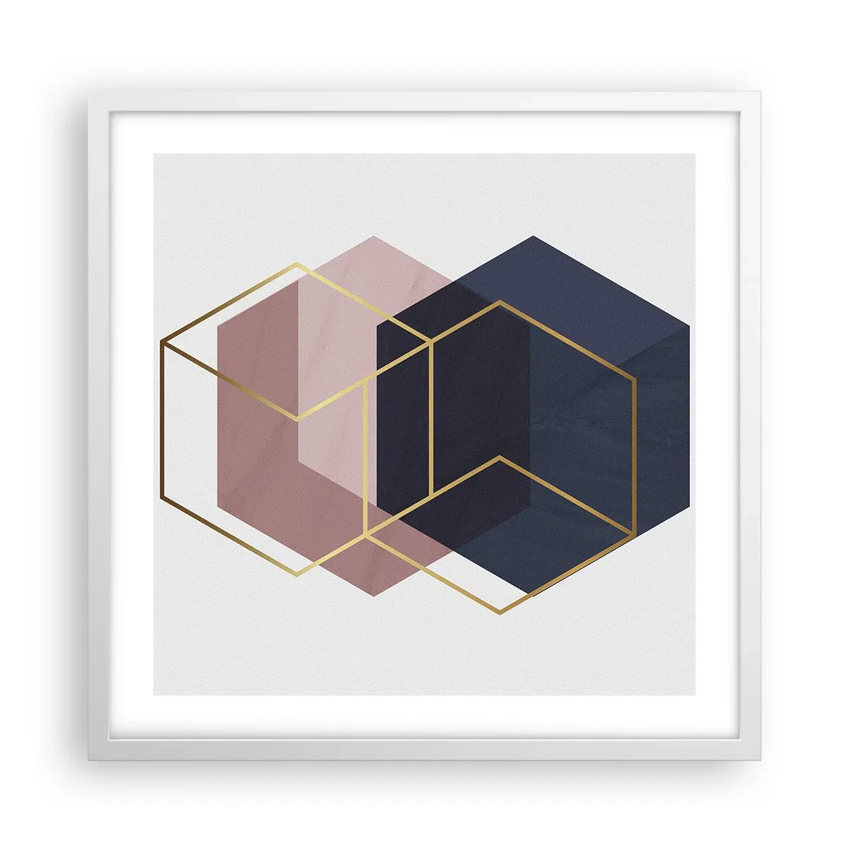 Poster in cornice bianca - La forza della semplicità - 50x50 cm