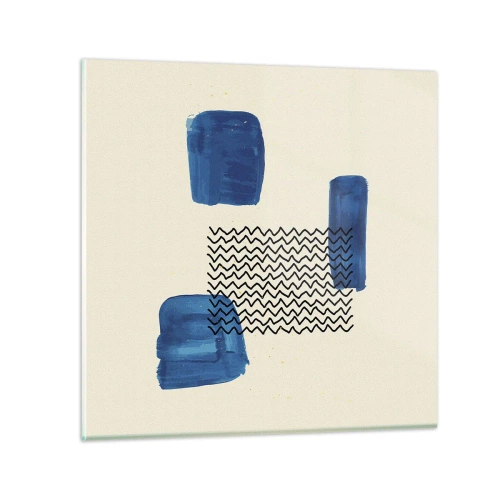 Quadro su vetro - Quartetto astratto - 50x50 cm