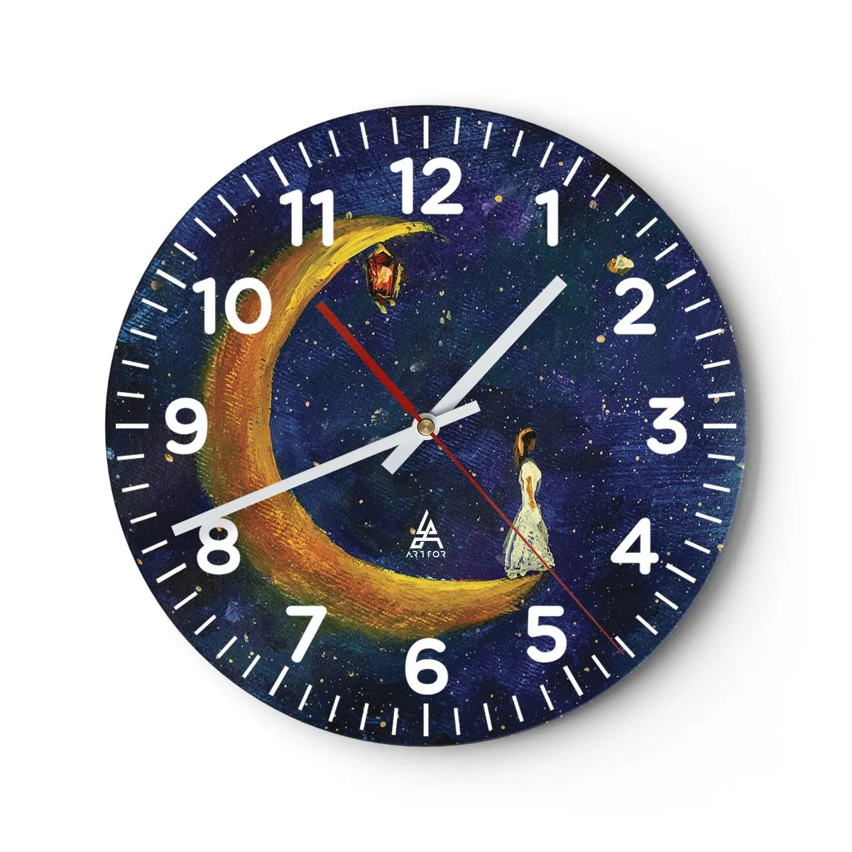 Orologio da parete - Orologio in Vetro - Il richiamo del mondo - 30x30 cm