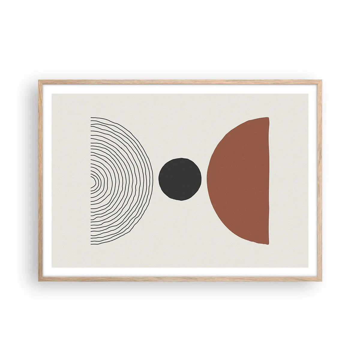 Poster in cornice rovere chiaro - Al centro dell'attenzione - 100x70 cm