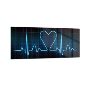 Quadro su vetro - Al ritmo del cuore - 100x40 cm