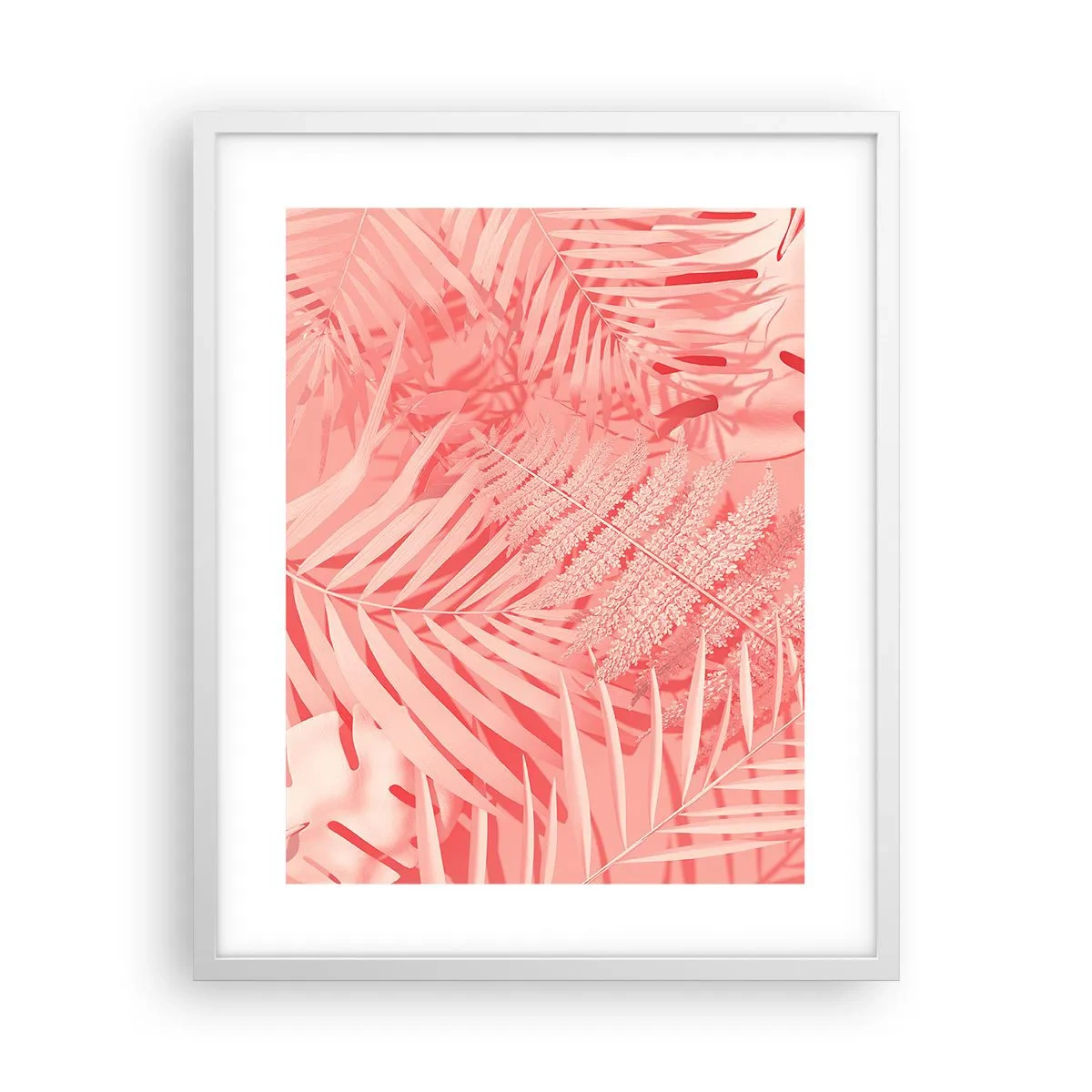 Poster in cornice bianca - Concetto rosa - 40x50 cm