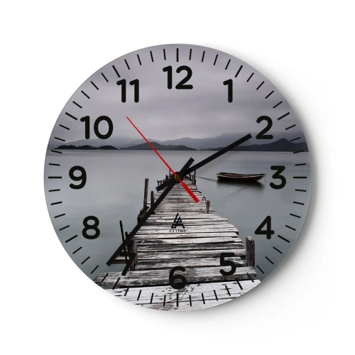 Orologio da parete - Orologio in Vetro - Domani puoi partire - 30x30 cm