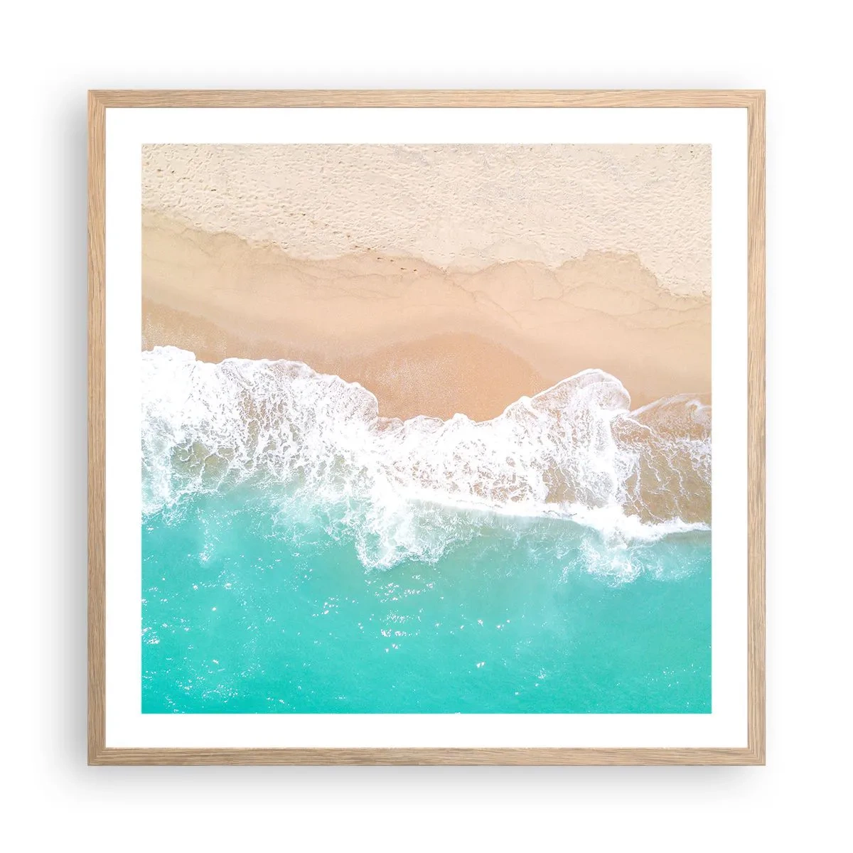 Poster in cornice rovere chiaro - Un tocco carezzevole - 60x60 cm