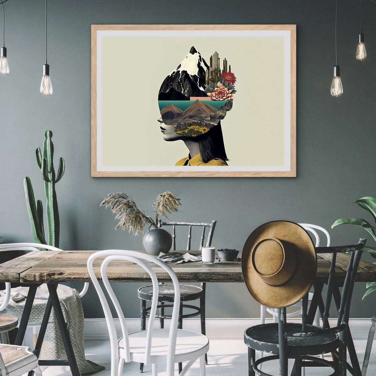 Poster in cornice rovere chiaro - La donna è sempre un mistero - 100x70 cm