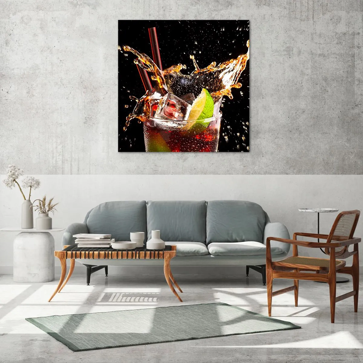 Quadro su vetro - Gioia ed energia dei colori - 70x70 cm