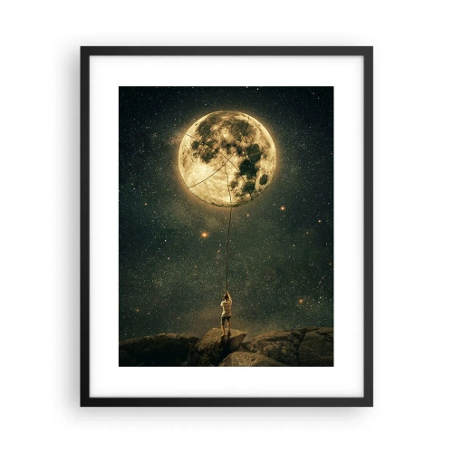 Poster in cornice nera - Chi ha rubato la luna - 40x50 cm