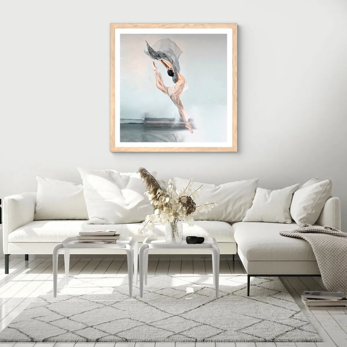 Poster in cornice rovere chiaro - Nell'estasi della danza - 60x60 cm