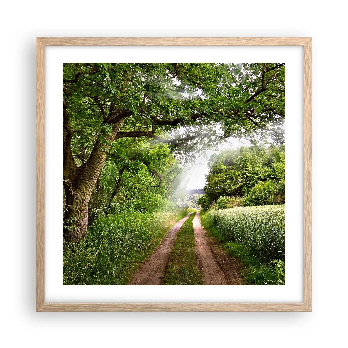 Poster in cornice rovere chiaro - Et in Arcadia ego - 50x50 cm