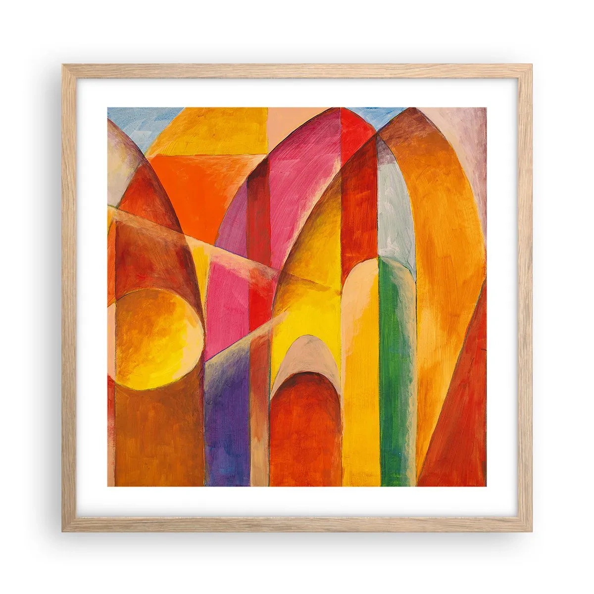 Poster in cornice rovere chiaro - La cattedrale del sole - 50x50 cm
