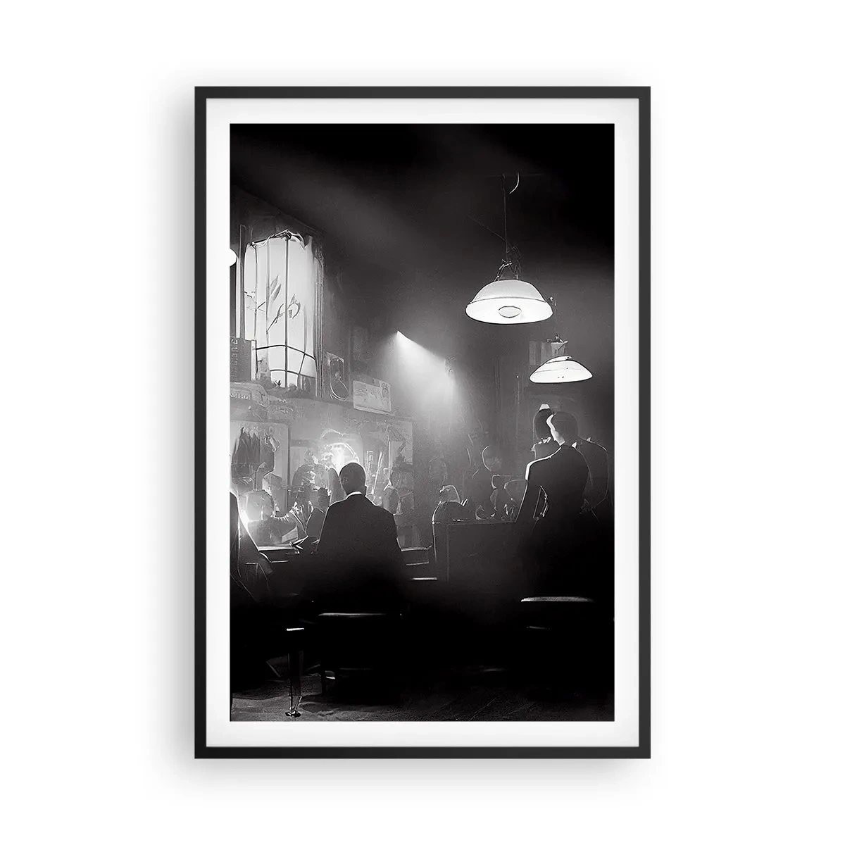 Poster in cornice nera - Nell'atmosfera jazz - 61x91 cm