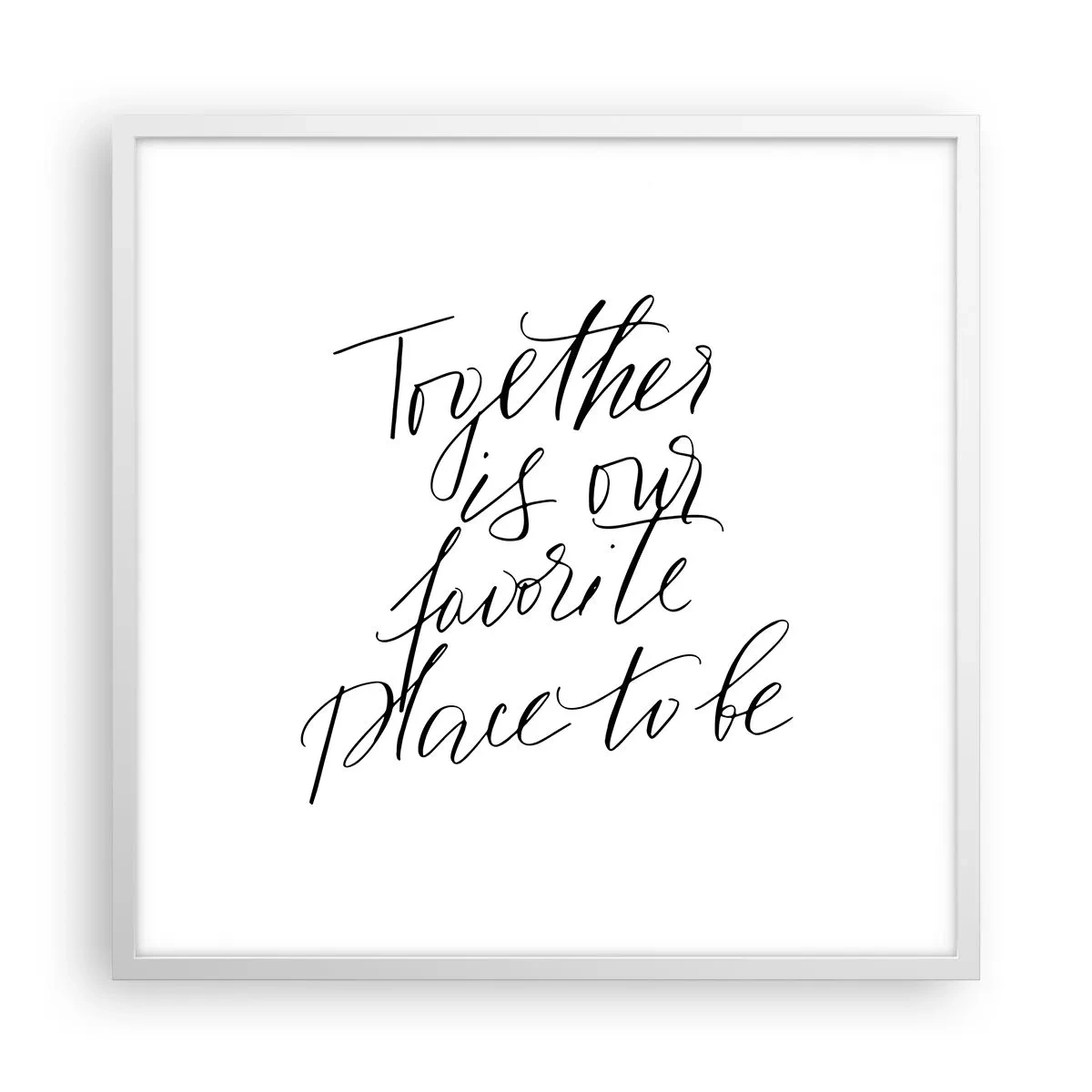 Poster in cornice bianca - Anche tu lo senti? - 60x60 cm