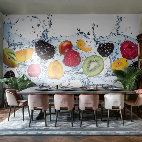 Fotomurali Standard Eco - Gioca con noi - Frutta, Astrazione, 3D - 300x210 cm