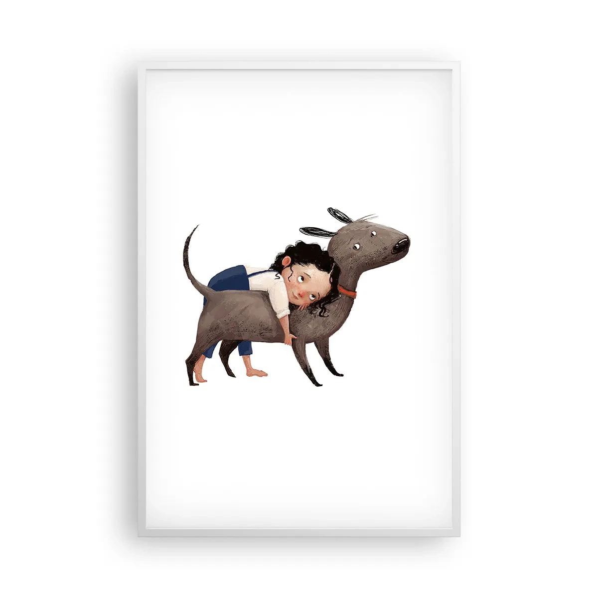Poster in cornice bianca - I migliori amici - 61x91 cm