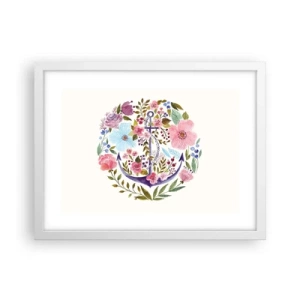 Poster in cornice bianca - Il bel sogno del marinaio - 40x30 cm
