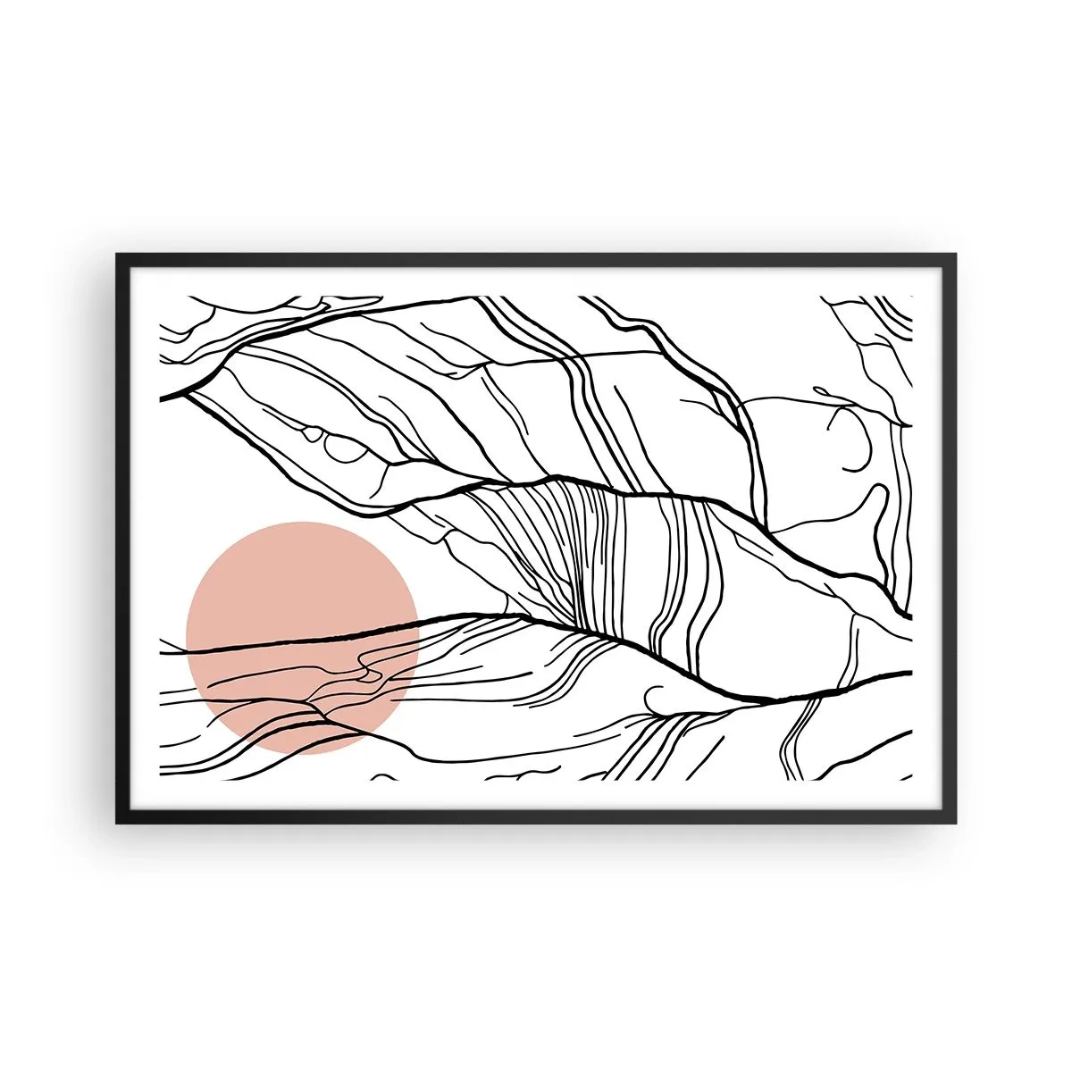 Poster in cornice nera - Nella rete dei rami - 91x61 cm