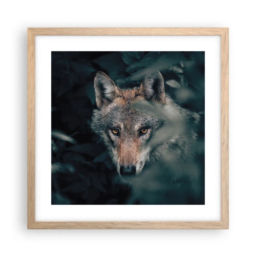 Poster in cornice rovere chiaro - Cacciatore - 40x40 cm