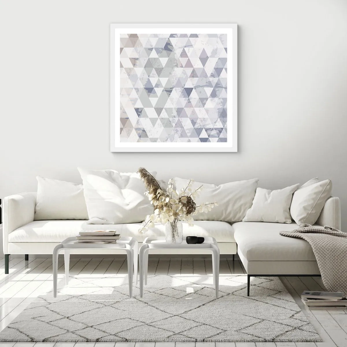 Poster in cornice bianca - Al ritmo di tre - 30x30 cm
