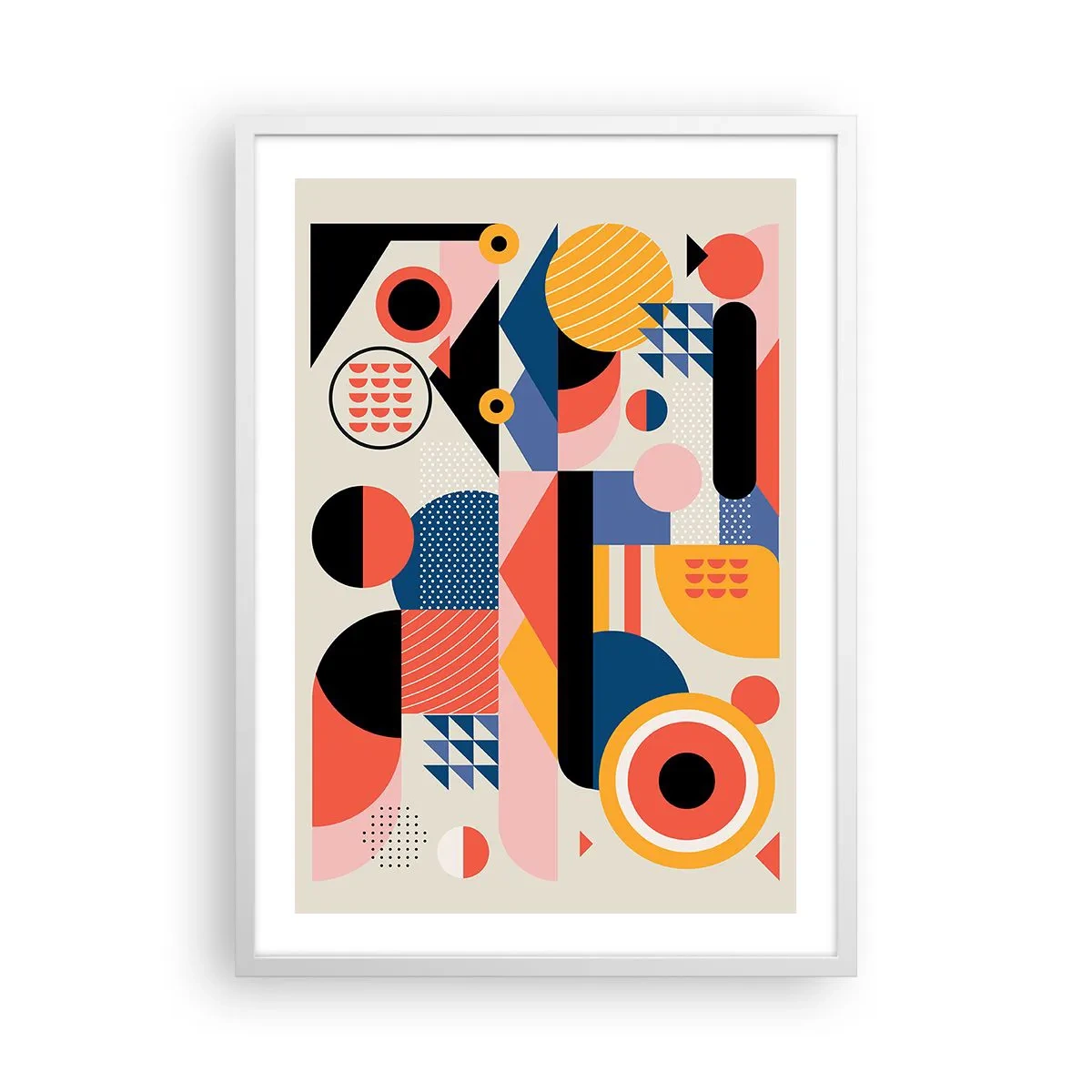 Poster in cornice bianca - Composizione: divertiti - 50x70 cm