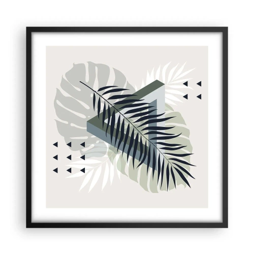 Poster in cornice nera - Natura e geometria: due ordini? - 50x50 cm