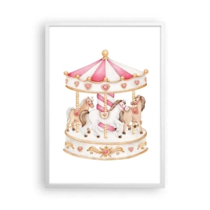 Poster in cornice bianca - Il dolce mondo dell'infanzia - 50x70 cm