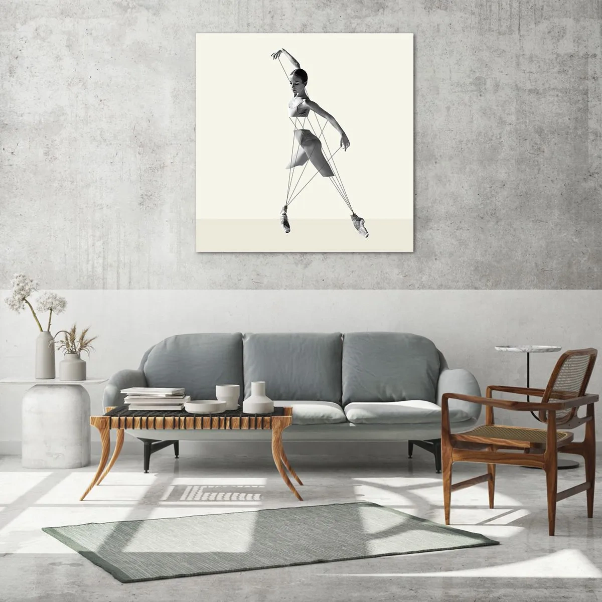 Quadro su vetro - Nel teatro del mondo - 50x50 cm