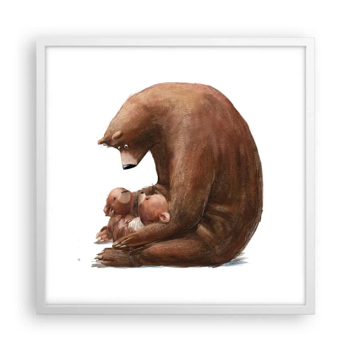 Poster in cornice bianca - Sogni d'oro, bambini - 50x50 cm