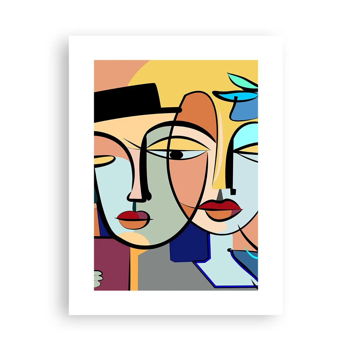 Poster - Appuntamento in stile Picasso - 30x40 cm