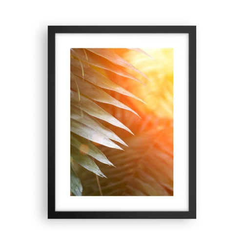Poster in cornice nera - L'alba nella giungla - 30x40 cm