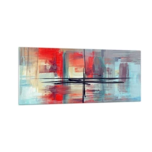Quadro su vetro - Paesaggio in una dimensione sconosciuta - 100x40 cm