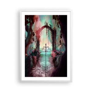 Poster in cornice bianca - Il giardino dei misteri - 50x70 cm