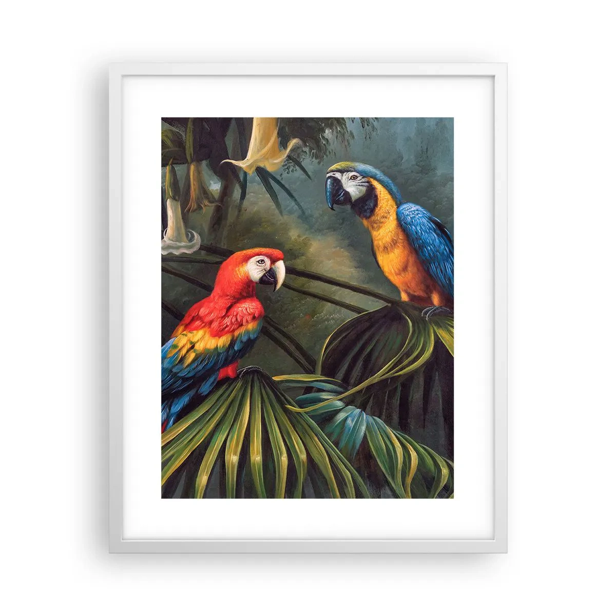 Poster in cornice bianca - Romanticità ai tropici - 40x50 cm