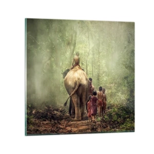 Quadro su vetro - Il nuovo Libro della Giungla - 30x30 cm