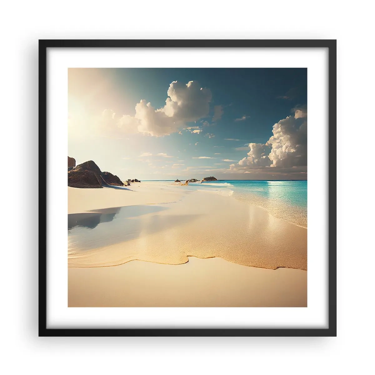 Poster in cornice nera - Giornata ideale - 50x50 cm