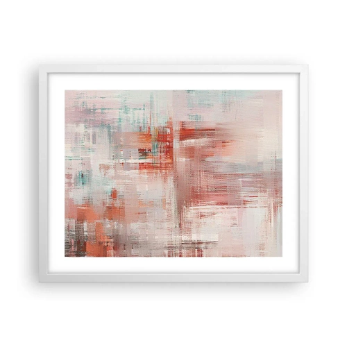 Poster in cornice bianca - Nebbiose e rosate - 50x40 cm